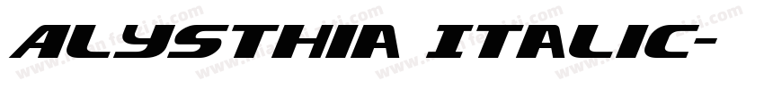 Alysthia Italic字体转换
